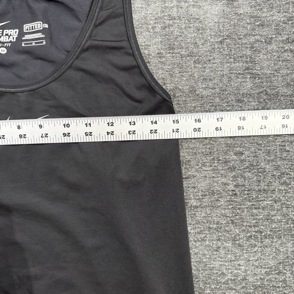 Nike Pro Combat Dri-Fit Fitted Women’s Black Tank-Top Size Medium Activewear - Picture 4 of 10